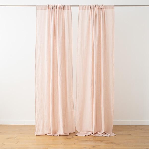 Linenme Rosa Stone Washed Rod Pocket Linen Curtain Panel