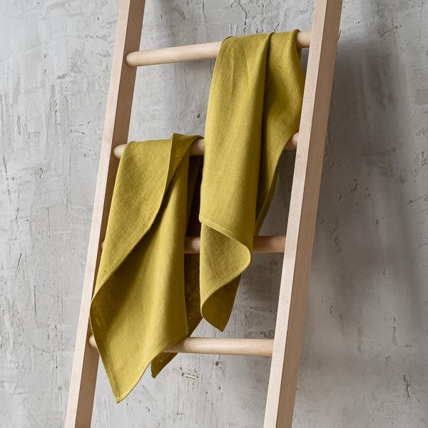 Linenme Set Of 2 Citrine Linen Hand And Guest Towels Lara