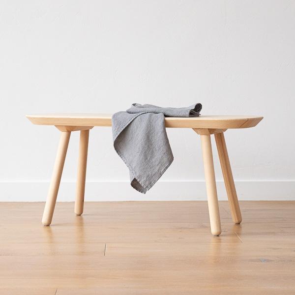 Linenme Set Of 2 Graphite Linen Waffle Hand Towels Washed