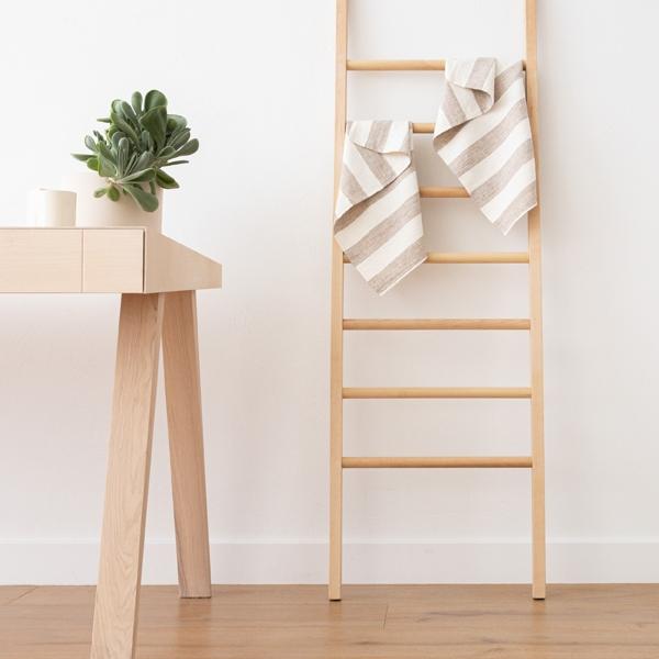 Linenme Set Of 2 Grey Linen Hand And Guest Towels Philippe