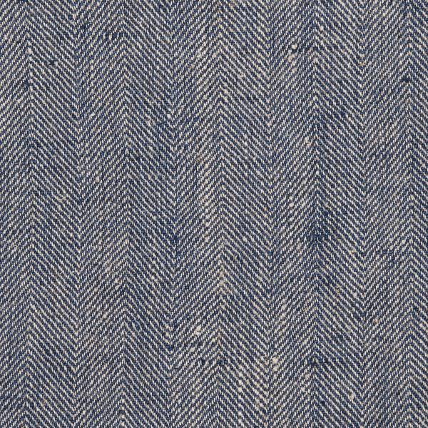 Linenme Set Of 2 Indigo Natural Linen Tea Towels Chevron