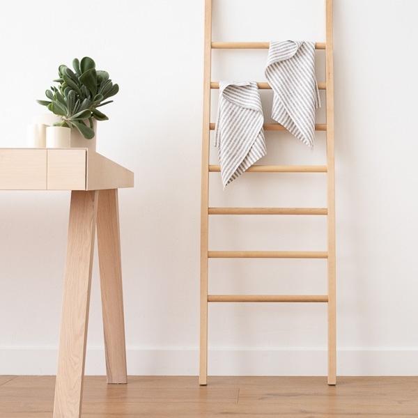 Linenme Set Of 2 Linen Hand Towels New Graphite Brittany