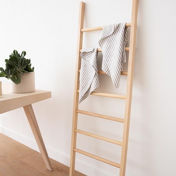 Linenme Set Of 2 Linen Hand Towels New Graphite Brittany