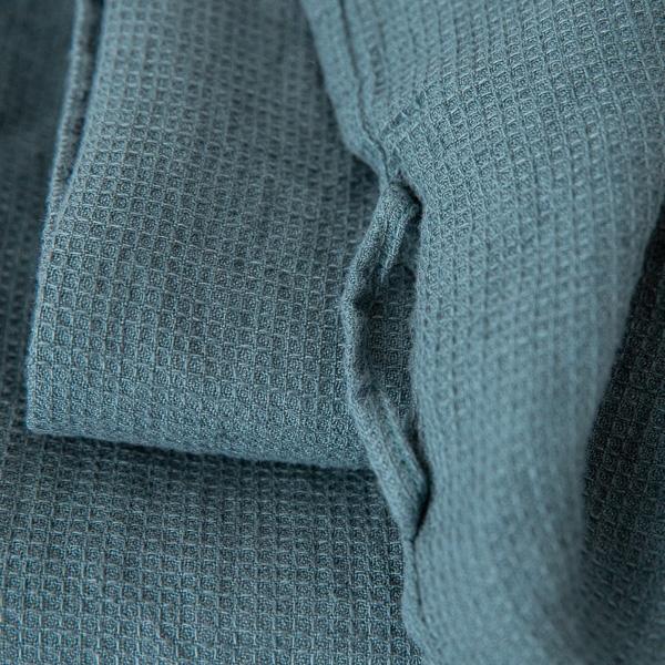 Linenme Set Of 2 Linen Waffle Hand Towels Balsam Green