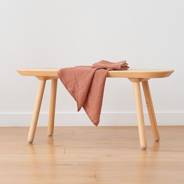 Linenme Set Of 2 Mocha Linen Waffle Hand Towels Washed