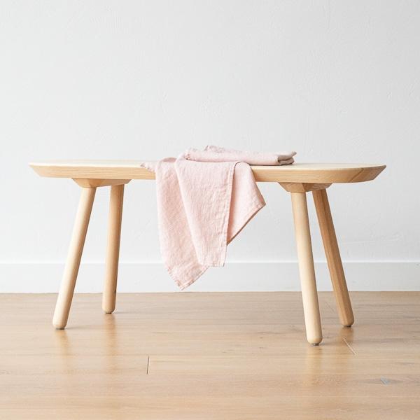 Linenme Set Of 2 Rosa Linen Waffle Hand Towels Washed