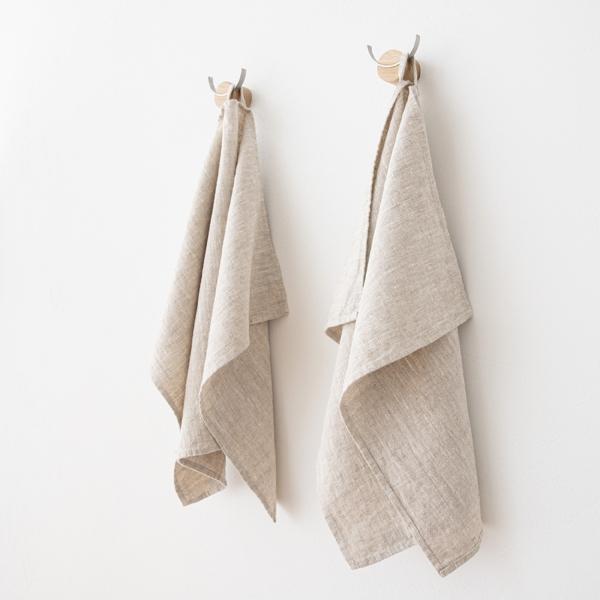 Linenme Set Of 2 Tea Towels Natural Plain Linen Provence