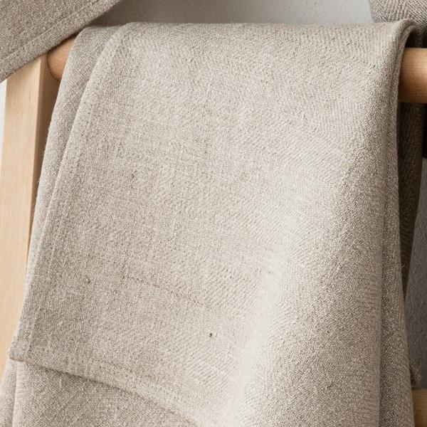 Linenme Set Of 4 Natural Linen Huckaback Bath Towels Lara