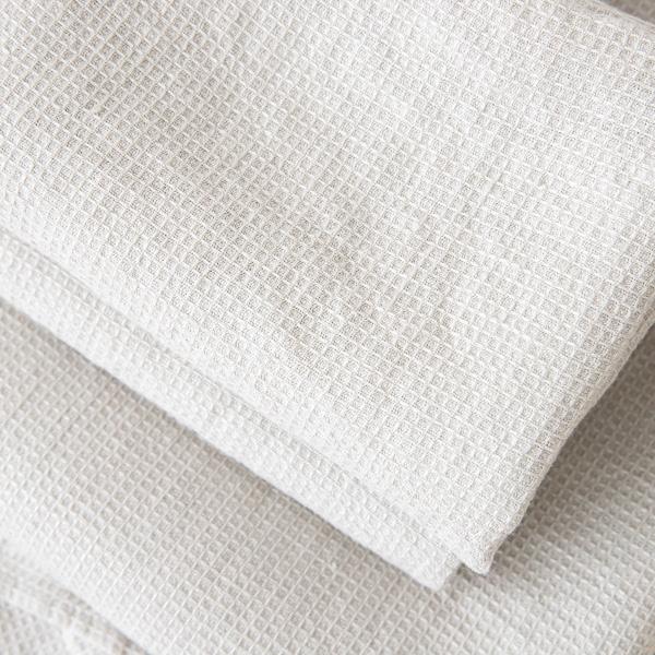Linenme Silver Linen Bath Towels And Hand Towels Washed Waffle