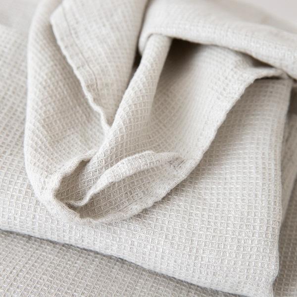Linenme Silver Linen Bath Towels And Hand Towels Washed Waffle