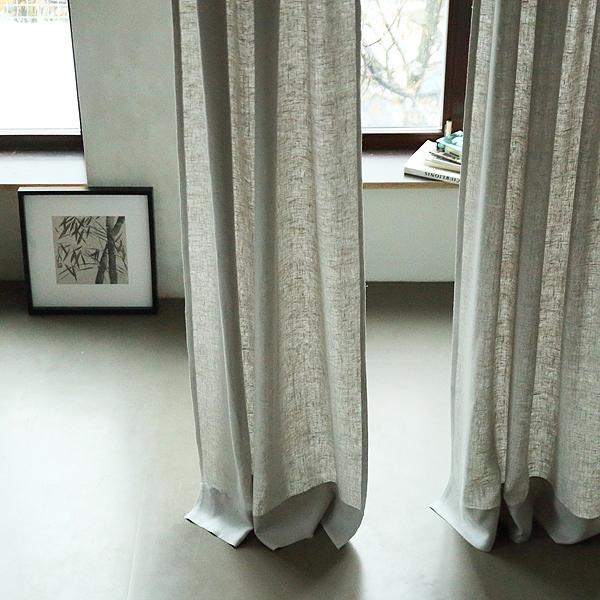 Linenme Silver Linen Curtain Panel With Pencil Pleats Lara