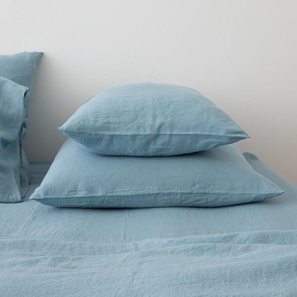 Linenme Stone Blue Stone Washed Bed Linen Pillow Case