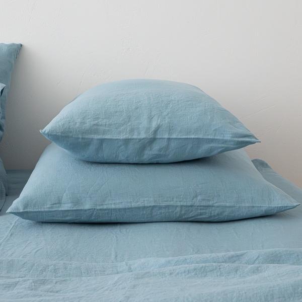 linenme Stone Blue Stone Washed Bed Linen Pillow Case