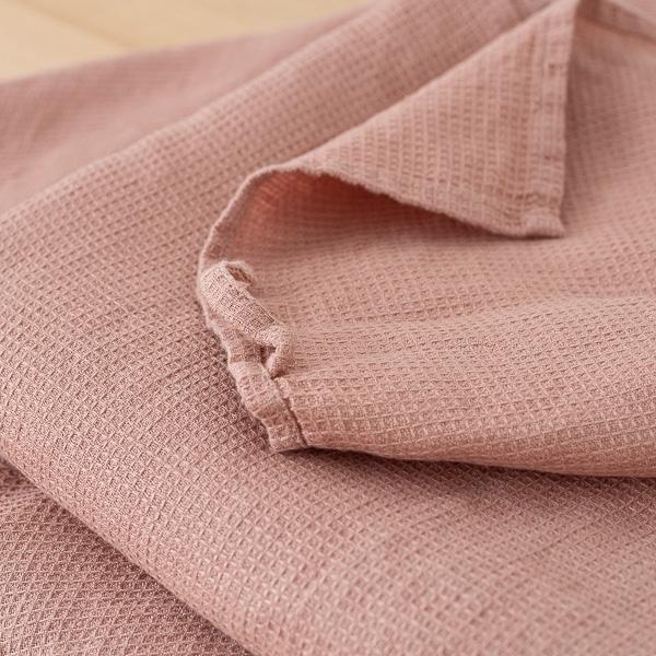 Linenme Vintage Rose Linen Waffle Bath Towel Washed
