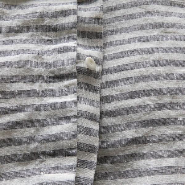 Linenme Washed Bed Linen Set Ticking Stripe Graphite