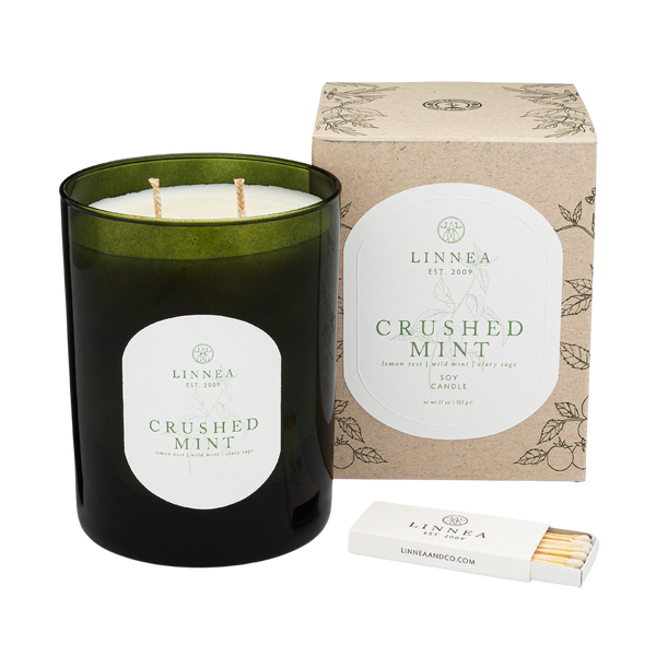 Linnea Crushed Mint Candle - New Fan Favorite Made Small Batches