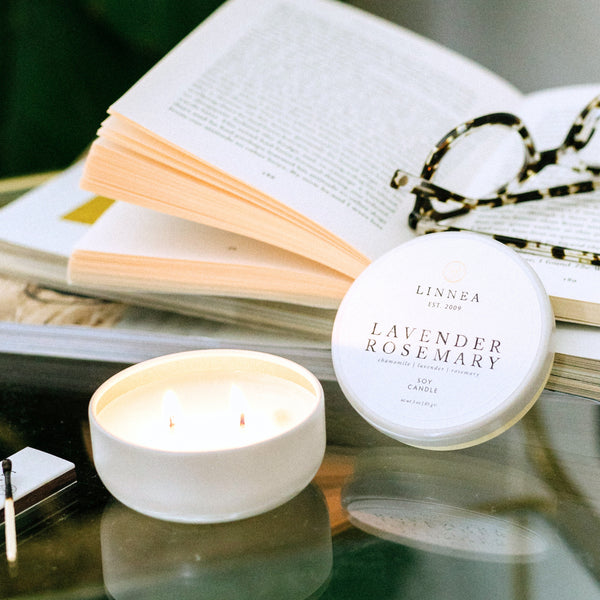 Linnea Lavender Rosemary Petite 2-wick Candle