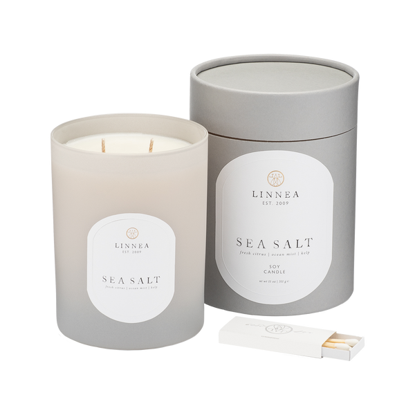 Linnea Sea Salt 2-wick Candle - One Of Our Bestsellers