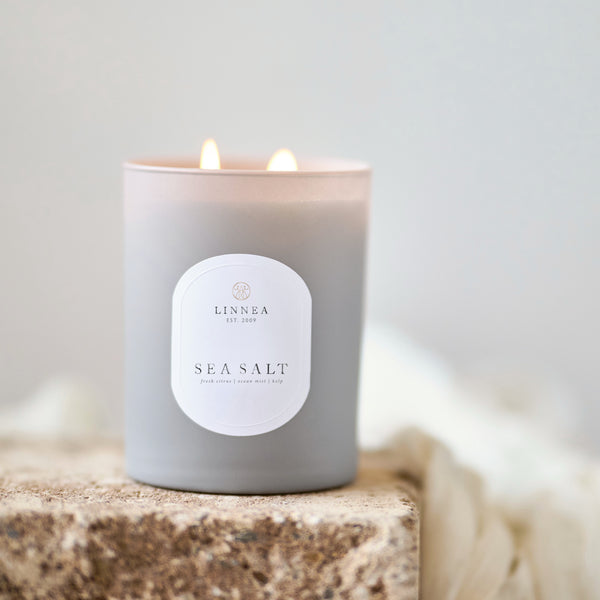 Linnea Sea Salt 2-wick Candle - One Of Our Bestsellers
