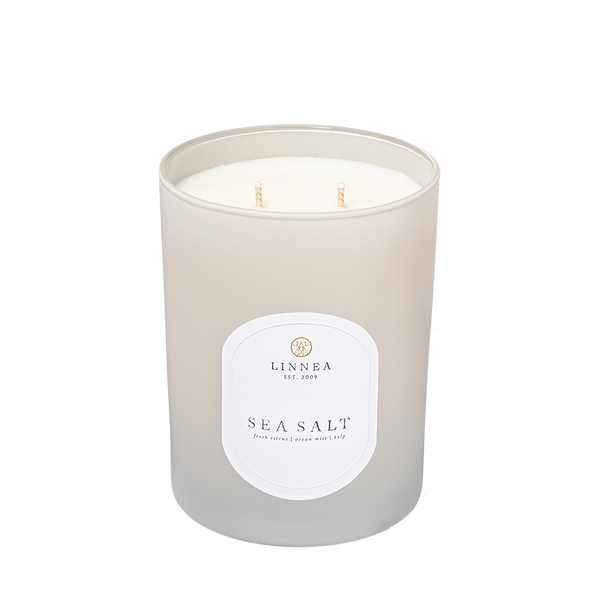 linnea Sea Salt 2-wick Candle - One of our bestsellers