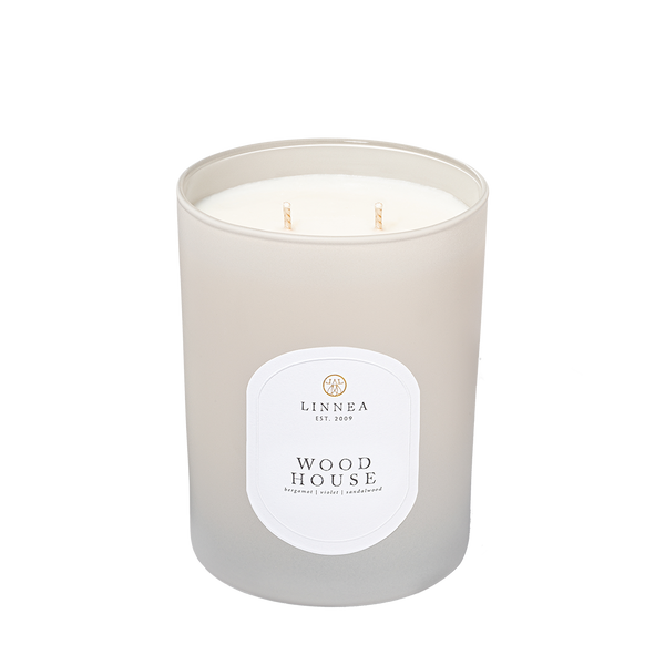 linnea Wood House 2-wick Candle - Handcrafted in Small Batches