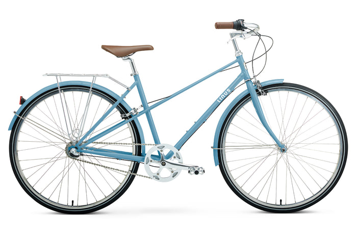 Linus Mixte 3i City Bikes In White Blue & Black – Linus