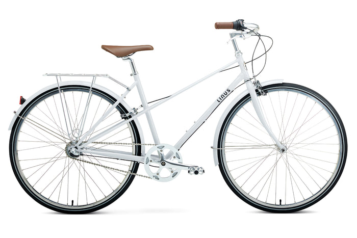 linus Mixte 3i City bikes in White Blue & Black – Linus