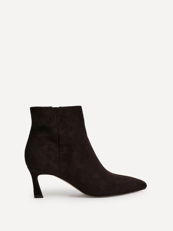 Linzi Brown Faux Suede Pointed Toe Stiletto Ankle Boot