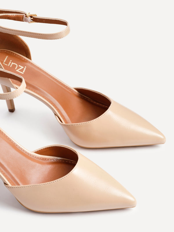 Linzi Camel Faux Leather Classic Stiletto Court Heel