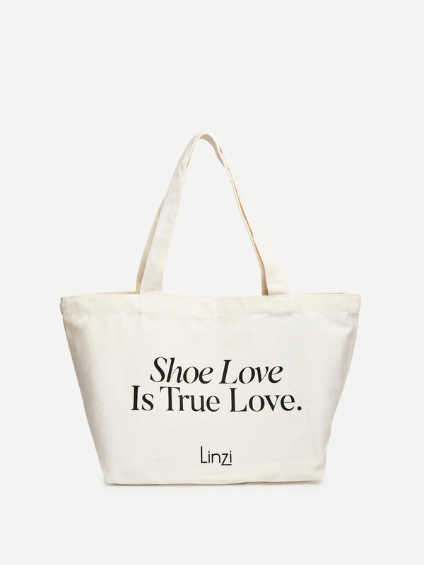 Linzi Beige Canvas Linzi Tote Bag