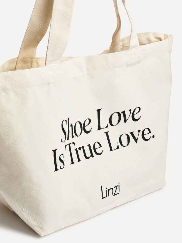 Linzi Beige Canvas Linzi Tote Bag