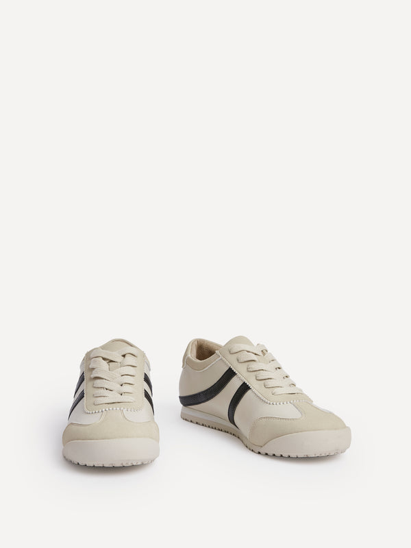 Linzi Beige Retro Style Trainers
