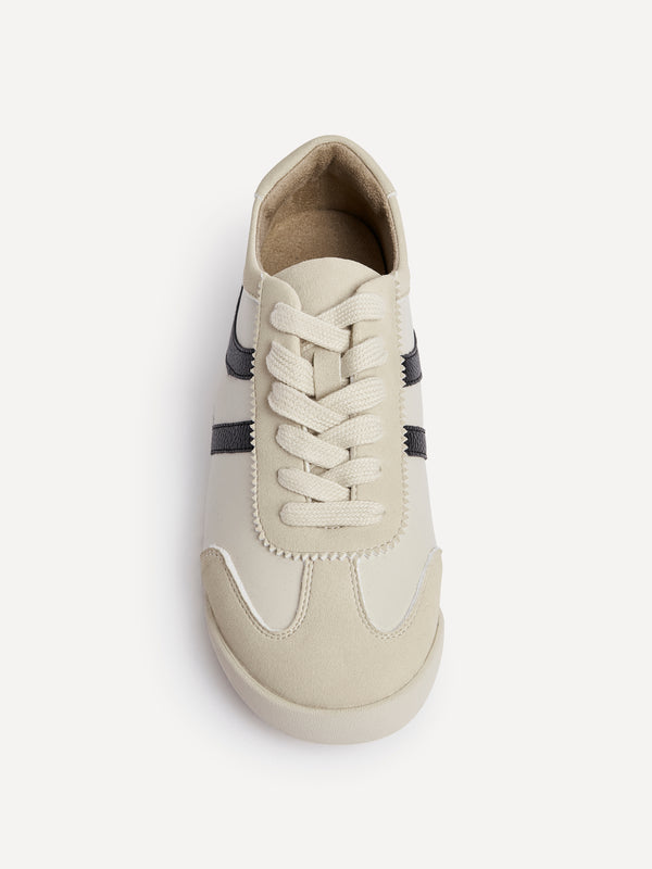 Linzi Beige Retro Style Trainers