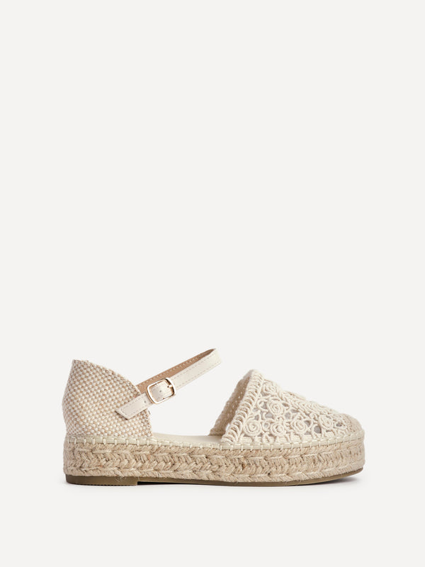 Linzi Beige Woven Two Part Espadrille Sandal