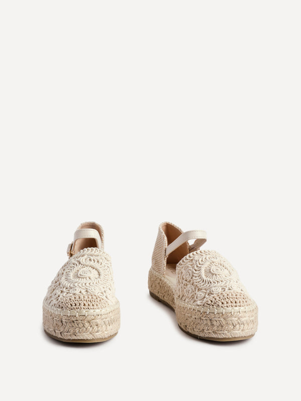 Linzi Beige Woven Two Part Espadrille Sandal