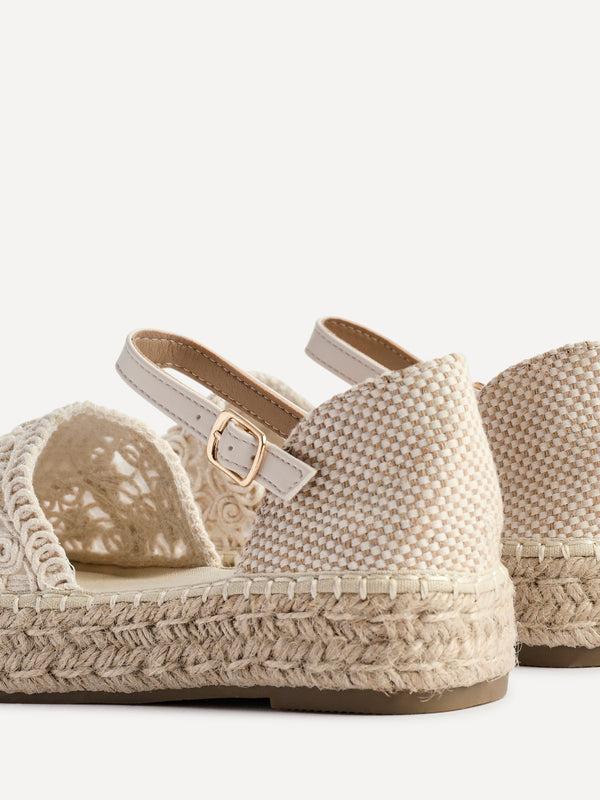 Linzi Beige Woven Two Part Espadrille Sandal
