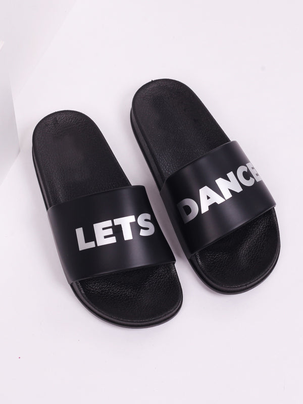 linzi Black Lets Dance Printed Sliders