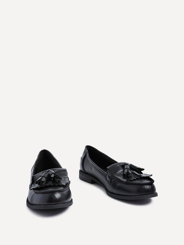 Linzi Black Nappa Classic Slip On Loafer