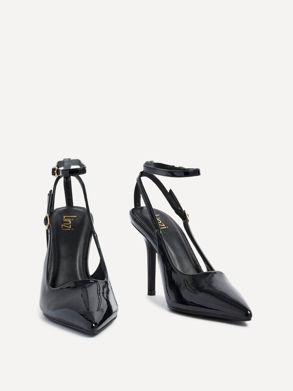 Linzi Black Patent Stylist Court Heels