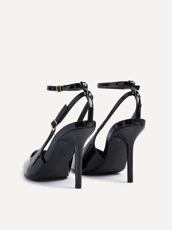 Linzi Black Patent Stylist Court Heels