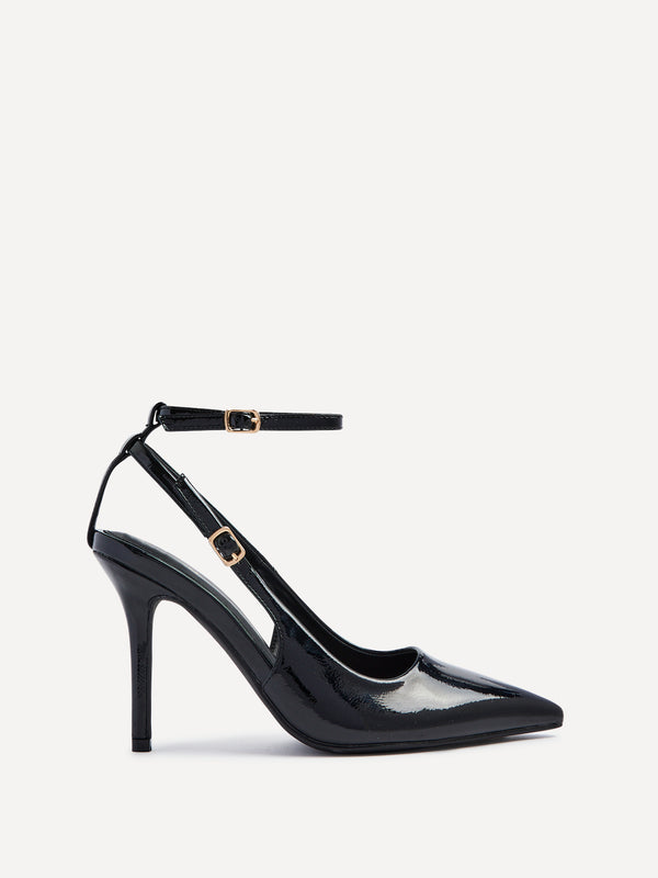 linzi Black Patent Stylist Court Heels