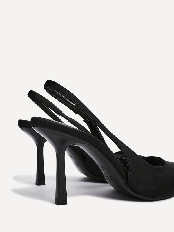 Linzi Black Scuba Court Heel