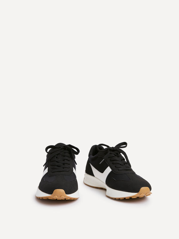 Linzi Black Suede Mix Sports Trainers
