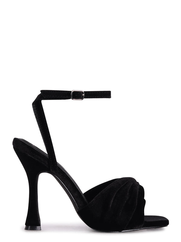 Linzi Black Velvet Stiletto High Heel