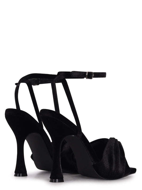 Linzi Black Velvet Stiletto High Heel