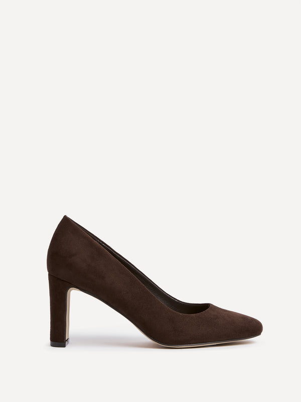 Linzi Brown Faux Suede Modern Style Court Heel
