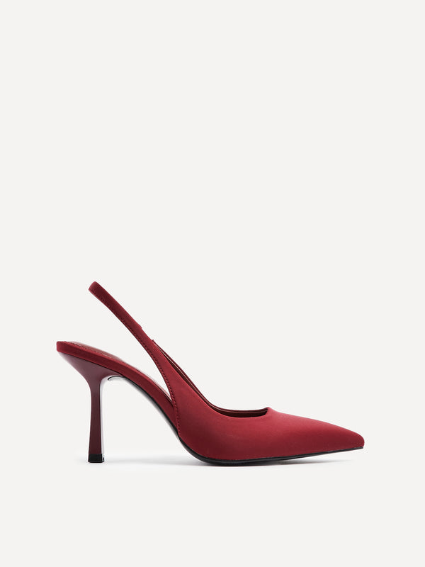 Linzi Burgundy Scuba Court Heel