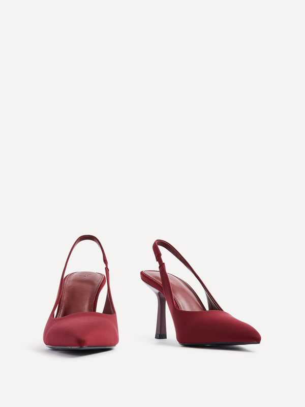 Linzi Burgundy Scuba Court Heel