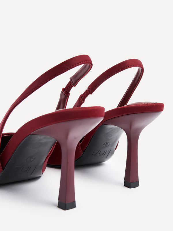 Linzi Burgundy Scuba Court Heel