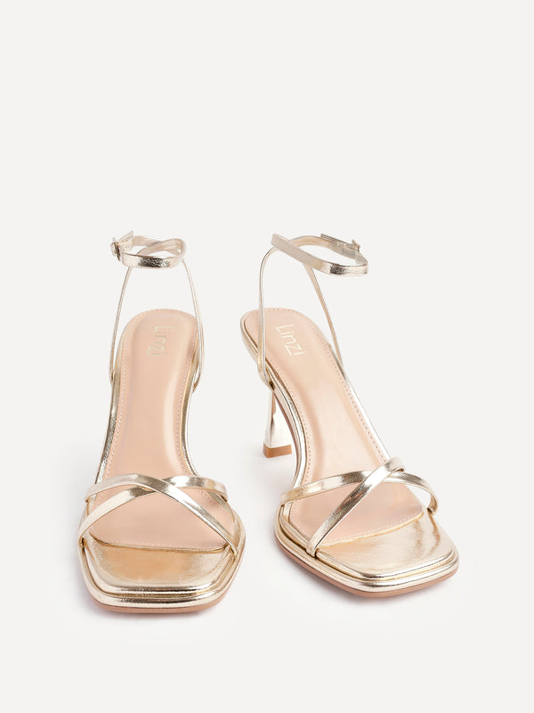 Linzi Gold Crossover Stiletto Heel
